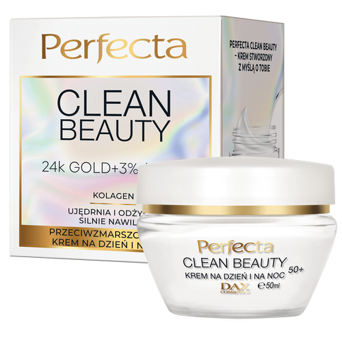 Perfecta Clean Beauty – Przeciwzmarszczkowy krem na dzień i na noc 50+